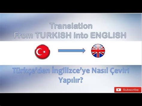 Türkçe ingilizce ye çeviri